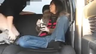 Japanese Asian Girl Fucks Inside A Van Voyeur